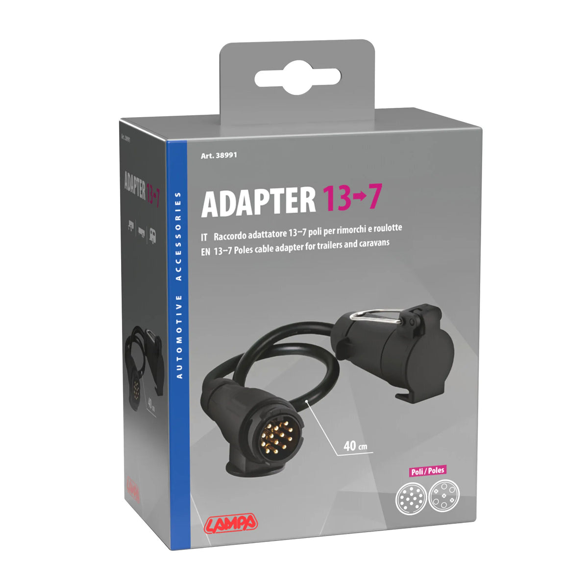 La confezione di Adattatore 13<->7 poli con cablaggio da 40 cm