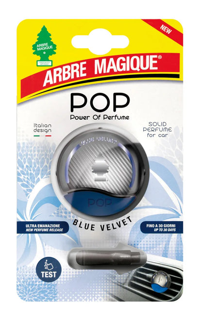 La confezione di Arbre Magique Pop, deodorante - Blue Velvet