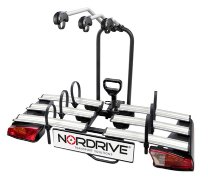 Asura 3, portabiciclette per gancio traino - 3 bici — portabiciclette richiudibile per un agevole rimessaggio e trasporto
