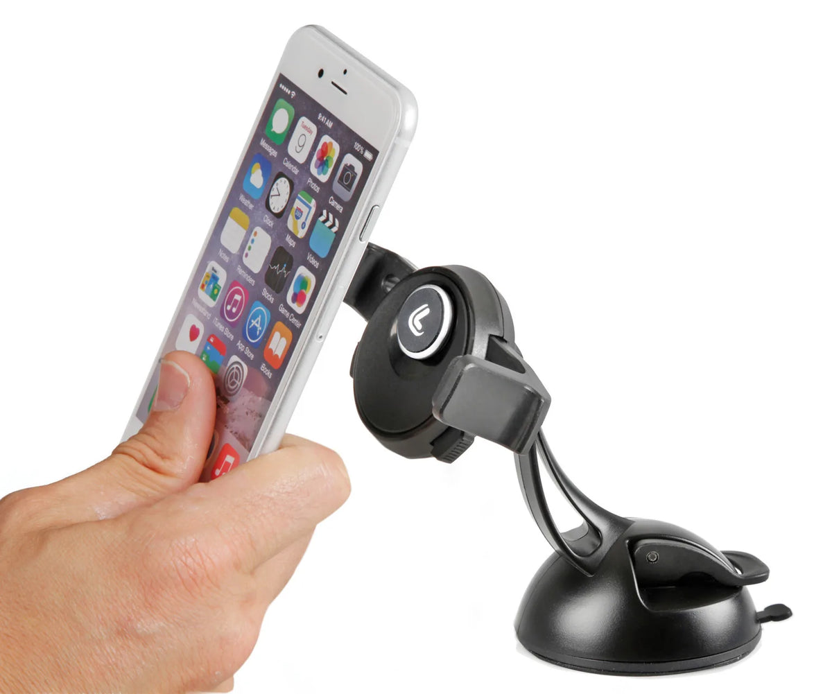 Atmos Fin, porta telefono con ventosa adesiva — ventosa adesiva per una presa ottimale su parabrezza e cruscotti