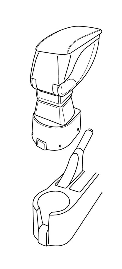 Disegno tecnico quotato di Attacco bracciolo - compatibile per Hyundai Accent, con le misure