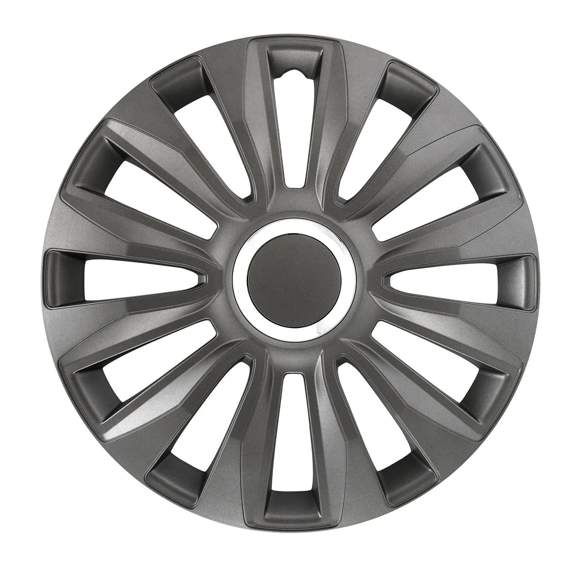 Avalone Pro Dark - Set 4 copricerchi - Ø — universali per tutti i cerchi in acciaio