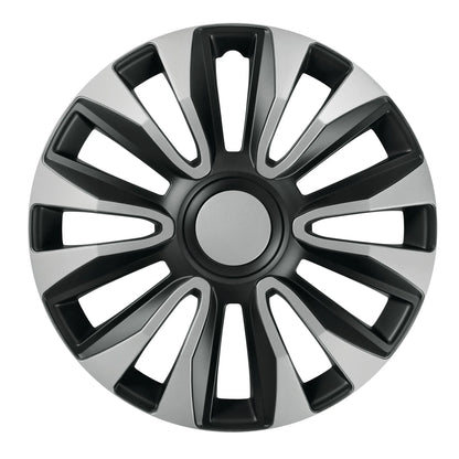 Avalone Silver & Black - Set 4 copricerchi - Ø — set 4 copricerchi In ABS, verniciatura doppio strato