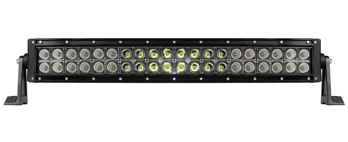 Barra a Led con struttura curva in alluminio, 12/24V — zone laterali con Led a luce ampia, zona centrale con Led a luce…
