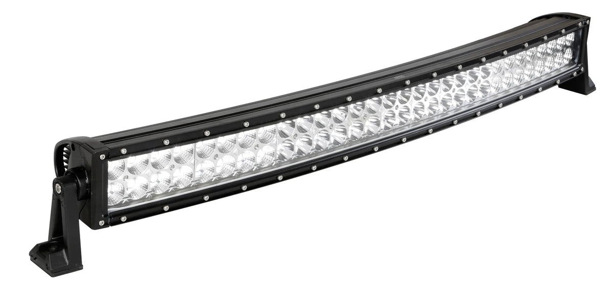 Barra a Led con struttura curva in alluminio, 12/24V su fondo bianco, vista 4