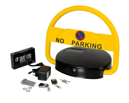 Barriera di parcheggio automatica con telecomando su fondo bianco, vista 11