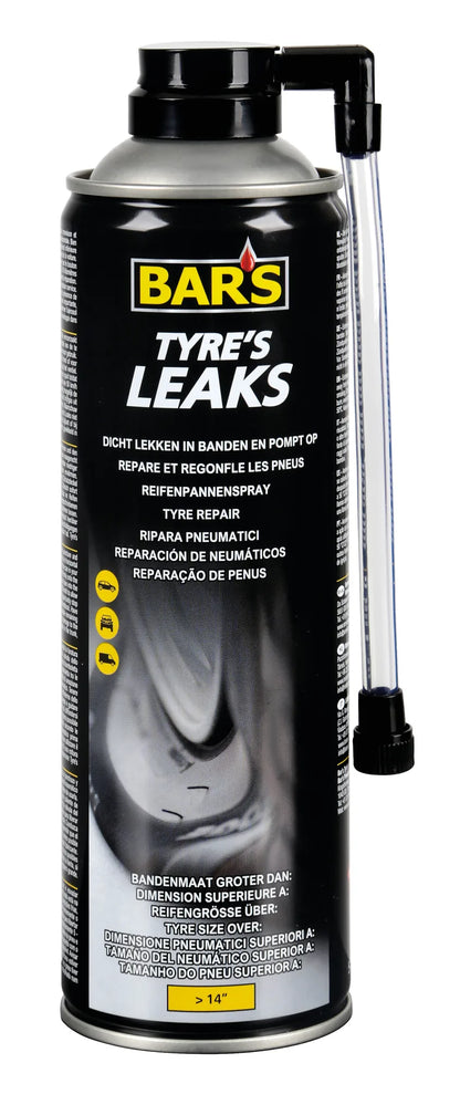 Bar's Tyre’s Leaks, gonfia e ripara pneumatici — adatto per auto, caravan, camper, roulotte e motociclette provvisti di…