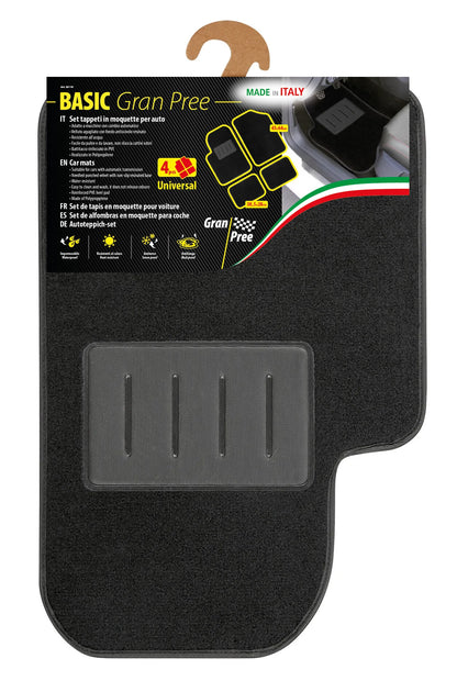 La confezione di Basic Gran Pree, serie tappeti in moquette universali, 4 pz