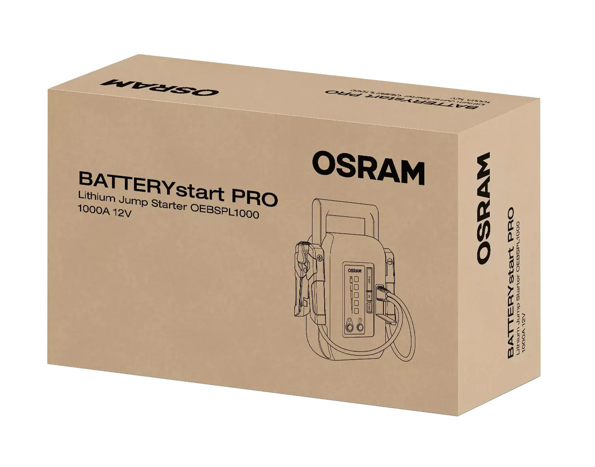 La confezione di BATTERYstart PRO 1000, avviatore di emergenza ad alta