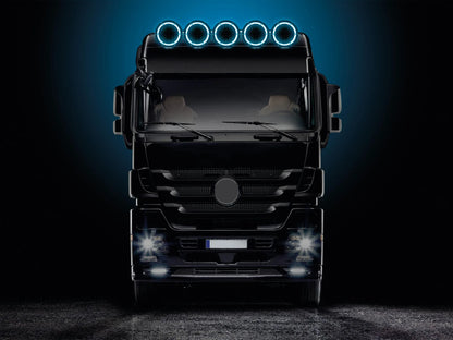 Bextar, proiettore supplementare a 62 Led - 12/24V - Ø 195 montato sul veicolo, vista 2