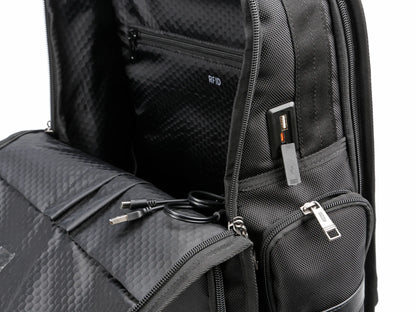 BK-01 Back Pack, Zaino multifunzione — 1 scompartimento porta documenti/computer/tablet + organizer