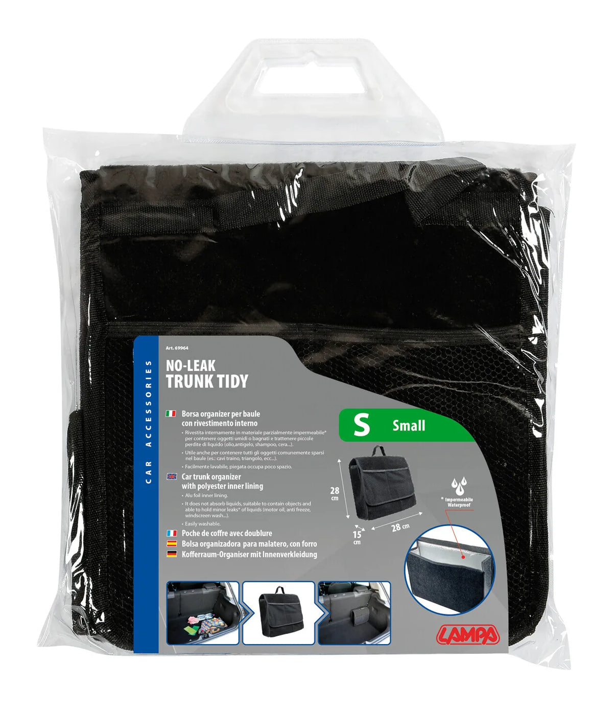 La confezione di Borsa organizer per baule con rivestimento interno