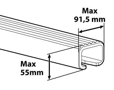 Disegno tecnico quotato di Box 400, box tetto, con le misure, vista 2