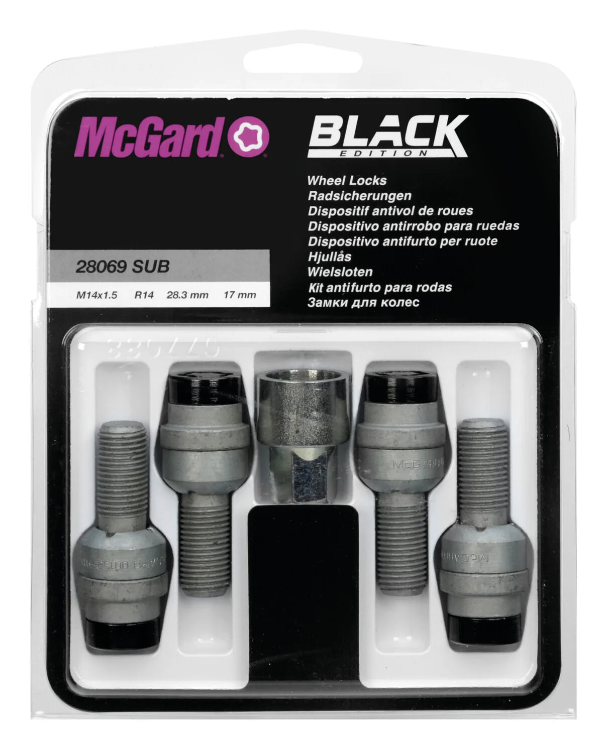 La confezione di Bulloni sferici, kit 4 pz - Black Edition