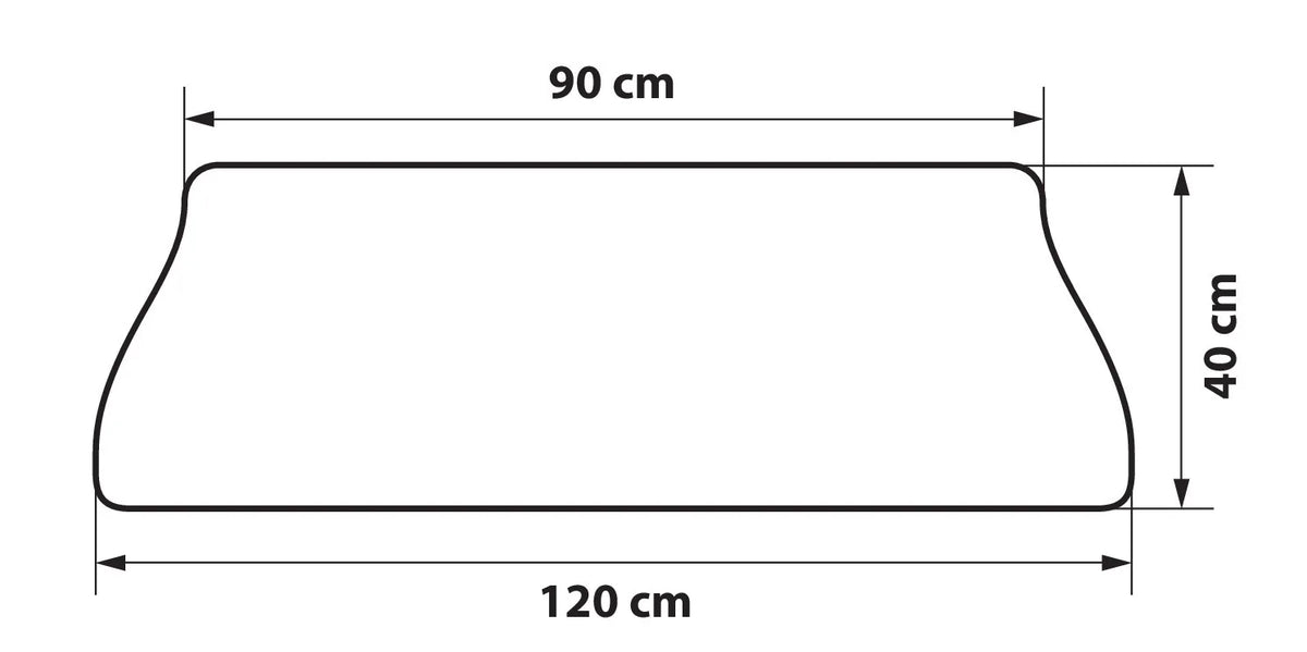Disegno tecnico quotato di Bumper Protector, protezione per paraurti posteriori, con le misure