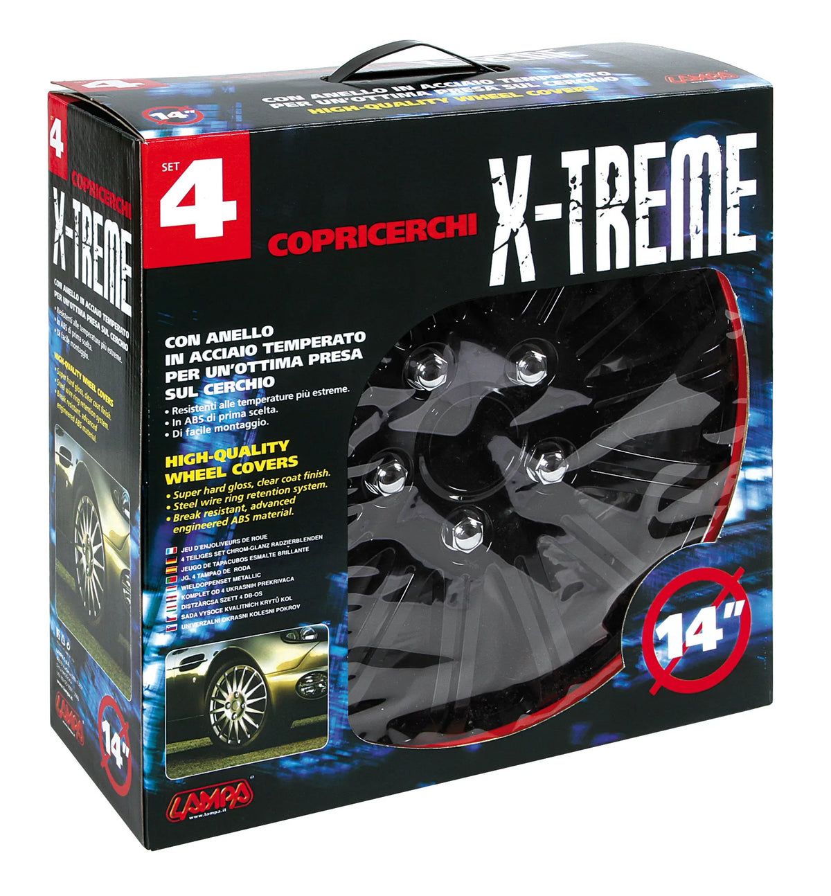 La confezione di C-118, X-Treme - Set 4 copricerchi - Ø 14"