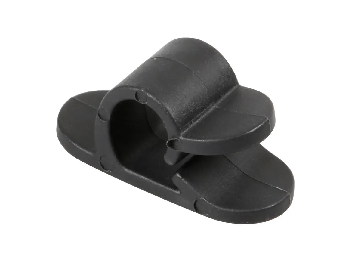 Cable-Clamp, clips fermacavi adesive, 6 pz su fondo bianco