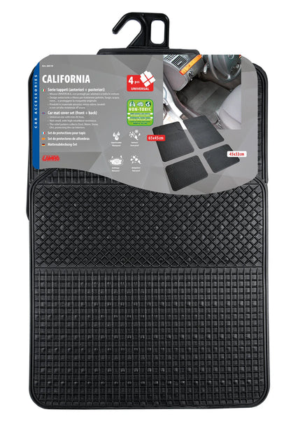 La confezione di California, serie tappeti universali in pvc 4 pezzi
