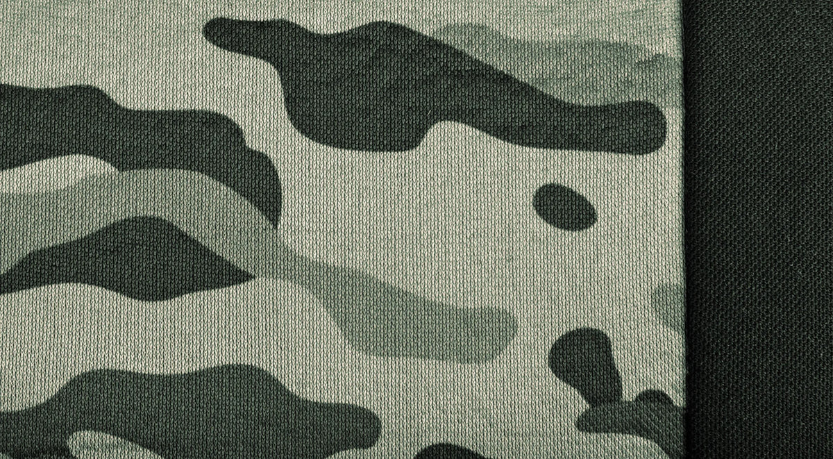 Camo Air-Force, set fodere coordinate su fondo bianco