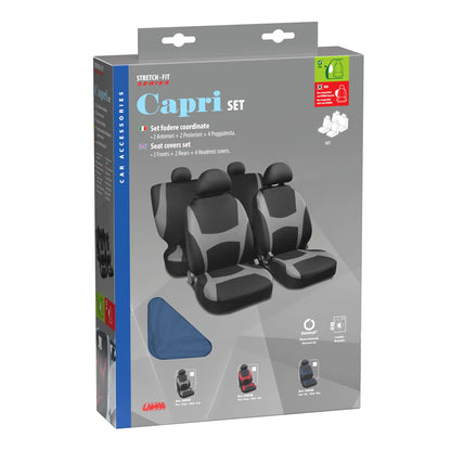 La confezione di Capri, set fodere coordinate - Nero/Grigio