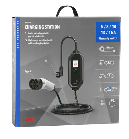 La confezione di Carica batteria portatile per veicoli elettrici