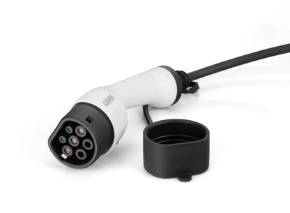 Carica batteria portatile per veicoli elettrici su fondo bianco, vista 5