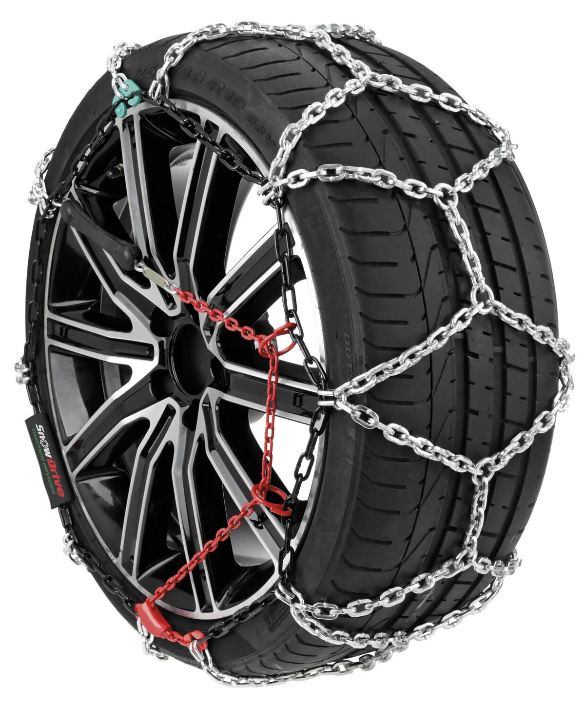 Catene da neve SnowDrive S-16 per furgoni, SUV e camper su fondo bianco, vista 12