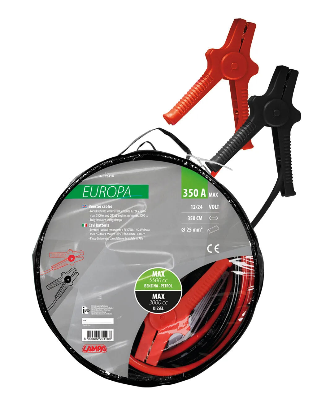 La confezione di Cavi Batteria Europa, vista 3