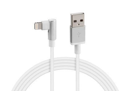 Cavo 90° Usb > Lightning - 100 cm su fondo bianco