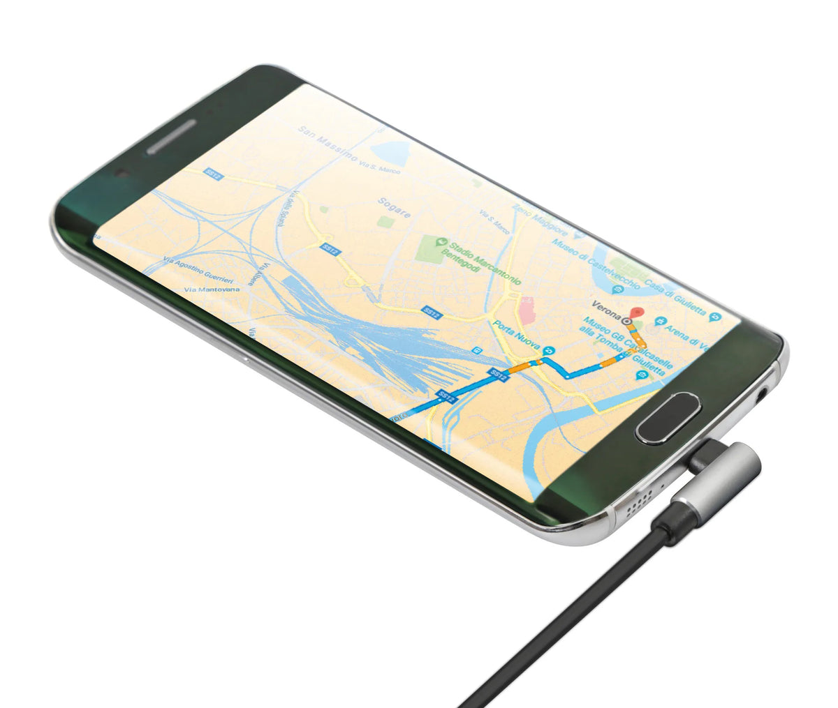 Cavo 90° Usb > Micro Usb - 100 cm montato sul veicolo
