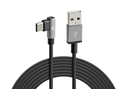 Cavo 90° Usb > Usb Type-C - 200 cm su fondo bianco