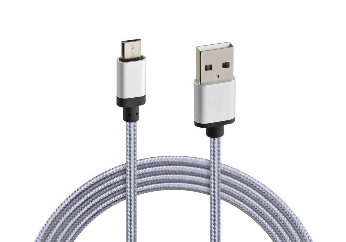 Cavo rinforzato Usb > Micro Usb - 100 cm — struttura in metallo, collo rinforzato, antistrappo. Compatibile con ricarica…