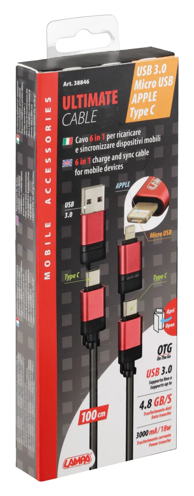 La confezione di Cavo Ultimate 6 in 1 - 100 cm