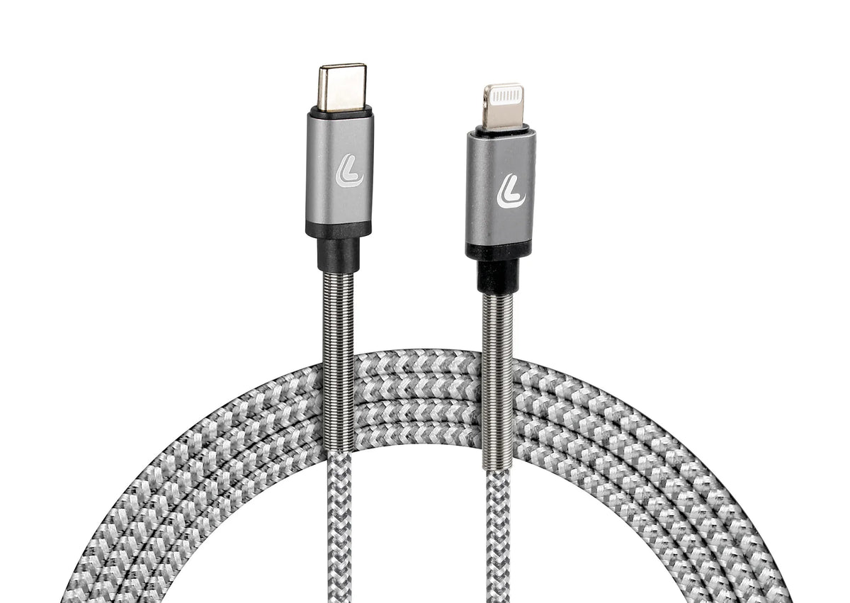 Cavo Usb Type-C > Lightning - 100 cm su fondo bianco