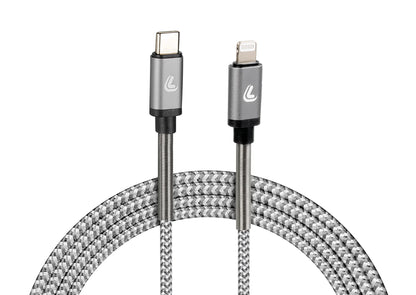 Cavo Usb Type-C > Lightning - 100 cm su fondo bianco