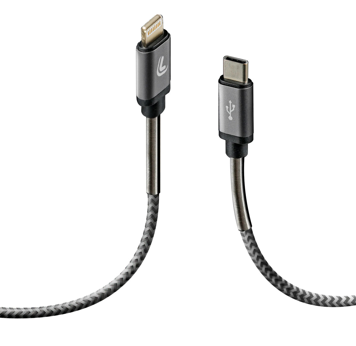 Cavo Usb Type-C > Lightning - 100 cm su fondo bianco