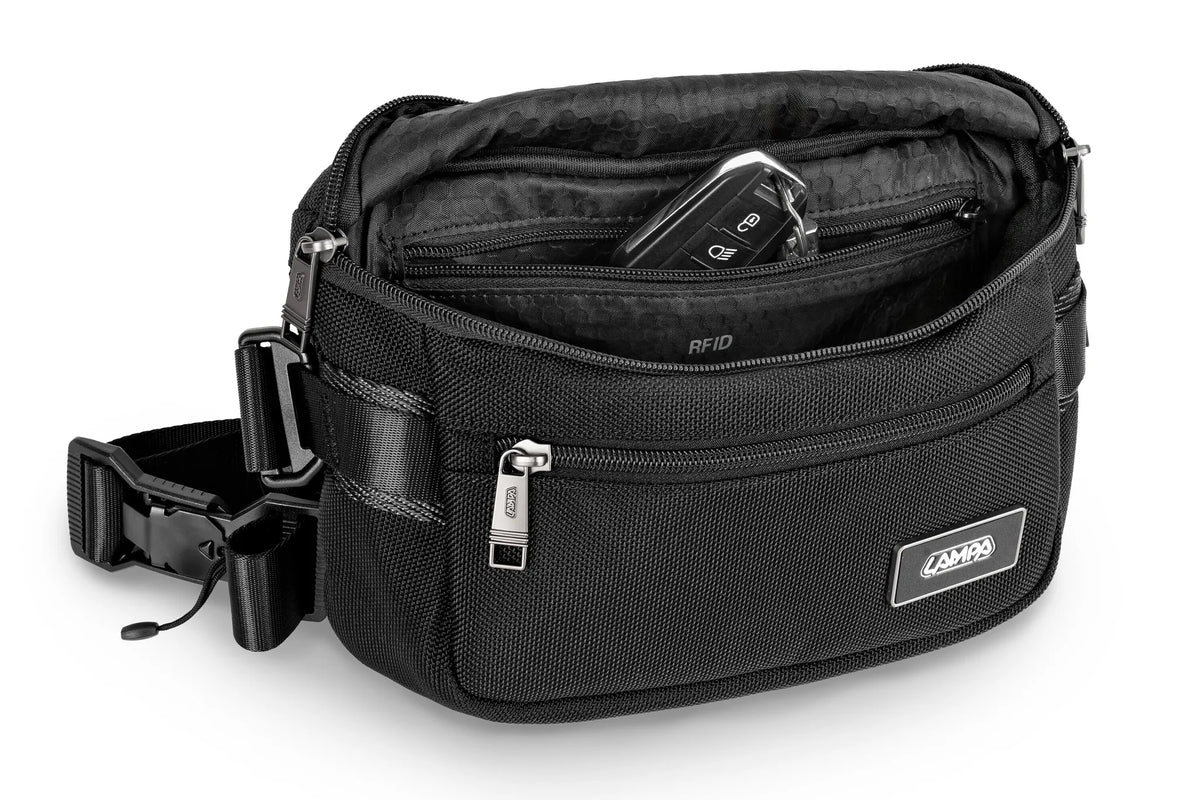 CB-01 Crossbody, marsupio / tracolla montato sul veicolo
