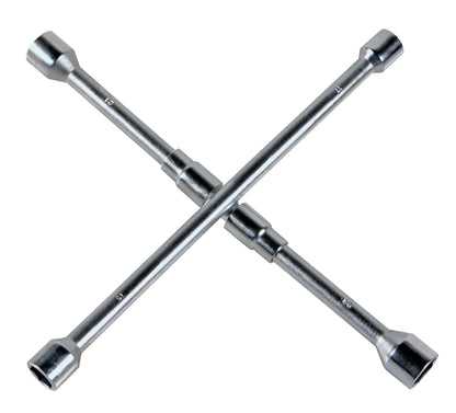 Chiave a croce ripiegabile — 17-19-21-23 mm. Resistente e compatta per un più facile alloggiamento nel baule. Lunghezza mm…