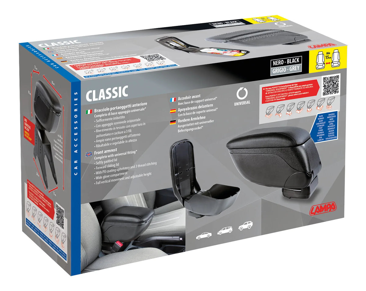 La confezione di Classic, bracciolo 4 funzioni con doppio sistema di