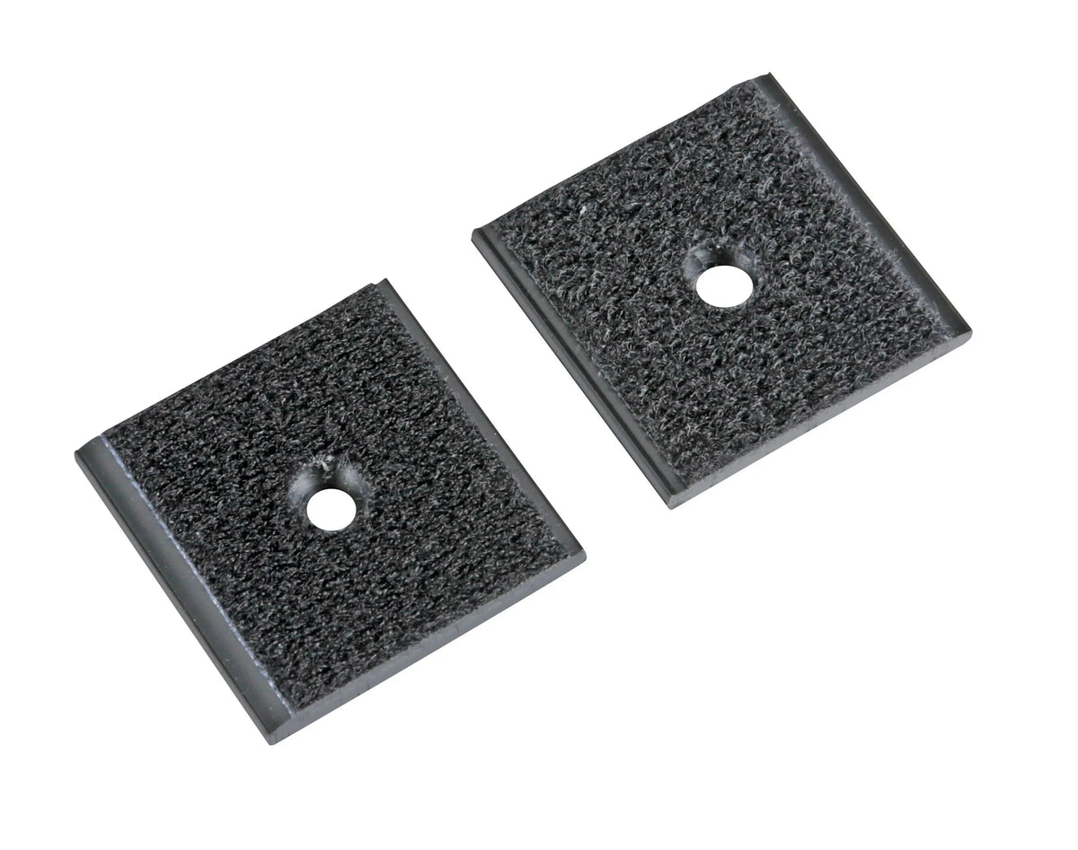 Clips Velour, foro centrale, set 2 pz - 35x35 mm — compatibili per utilizzo con nastri, adesivi, clips serie Pressotex