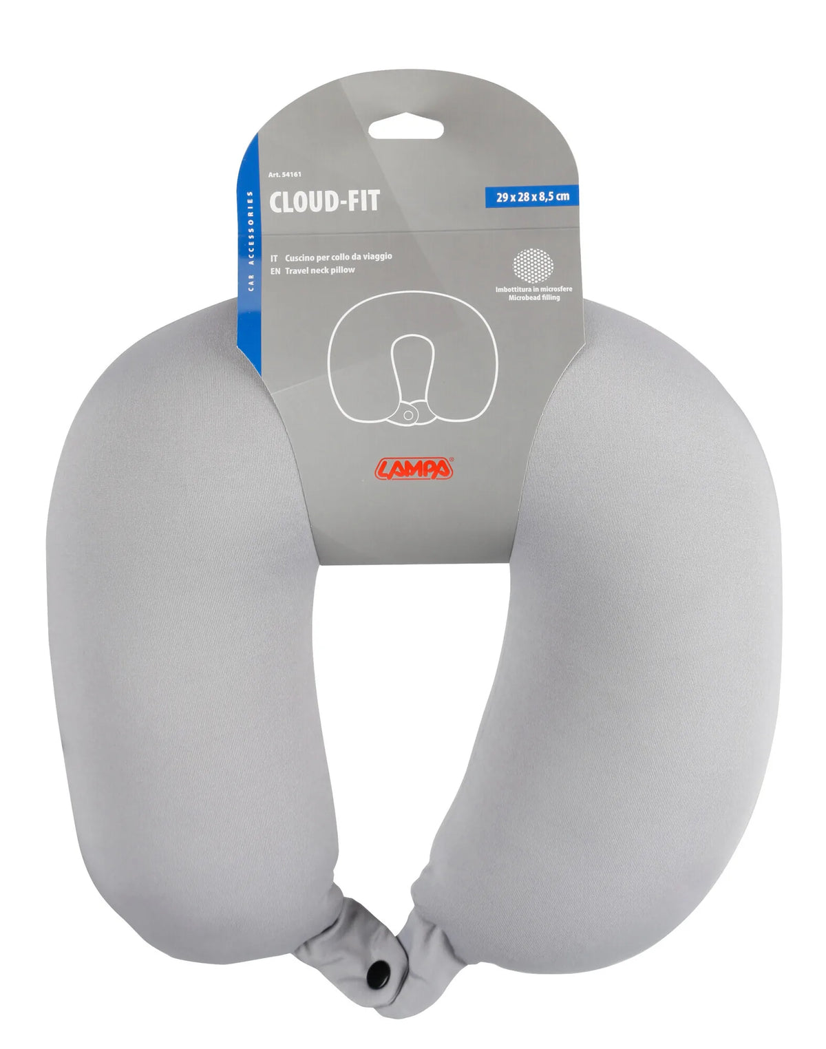 La confezione di Cloud-Fit, cuscino per collo da viaggio - Blu Navy