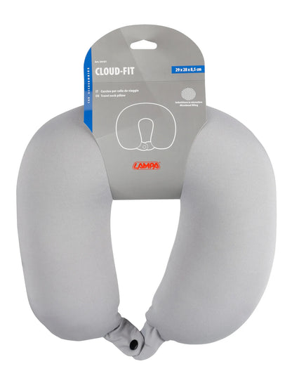 La confezione di Cloud-Fit, cuscino per collo da viaggio - Blu Navy