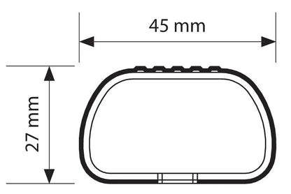 Disegno tecnico quotato di Club, set completo barre portatutto in acciaio - XL - 135 cm, con le misure, vista 3