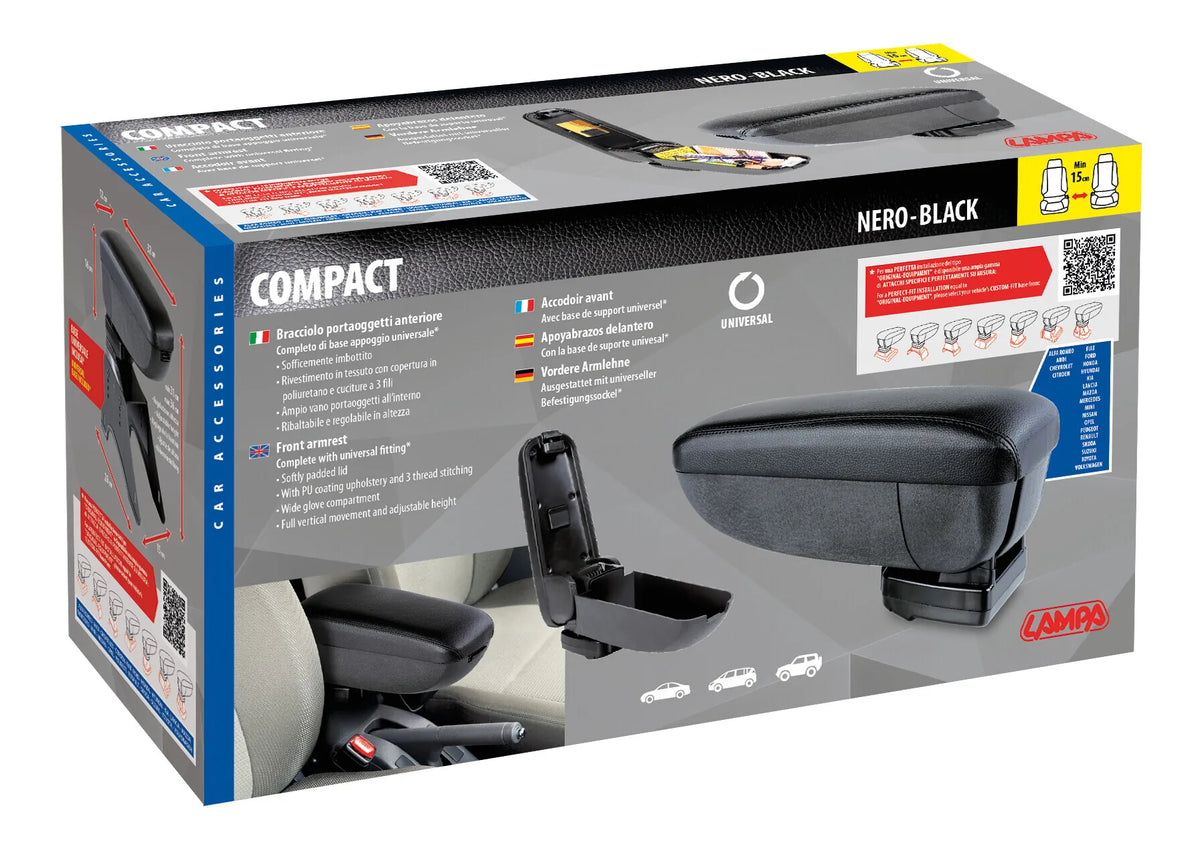 La confezione di Compact, bracciolo 3 funzioni con doppio sistema di