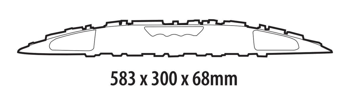Disegno tecnico quotato di Compact Rescue Boards, set 2 piastre recupero, con le misure