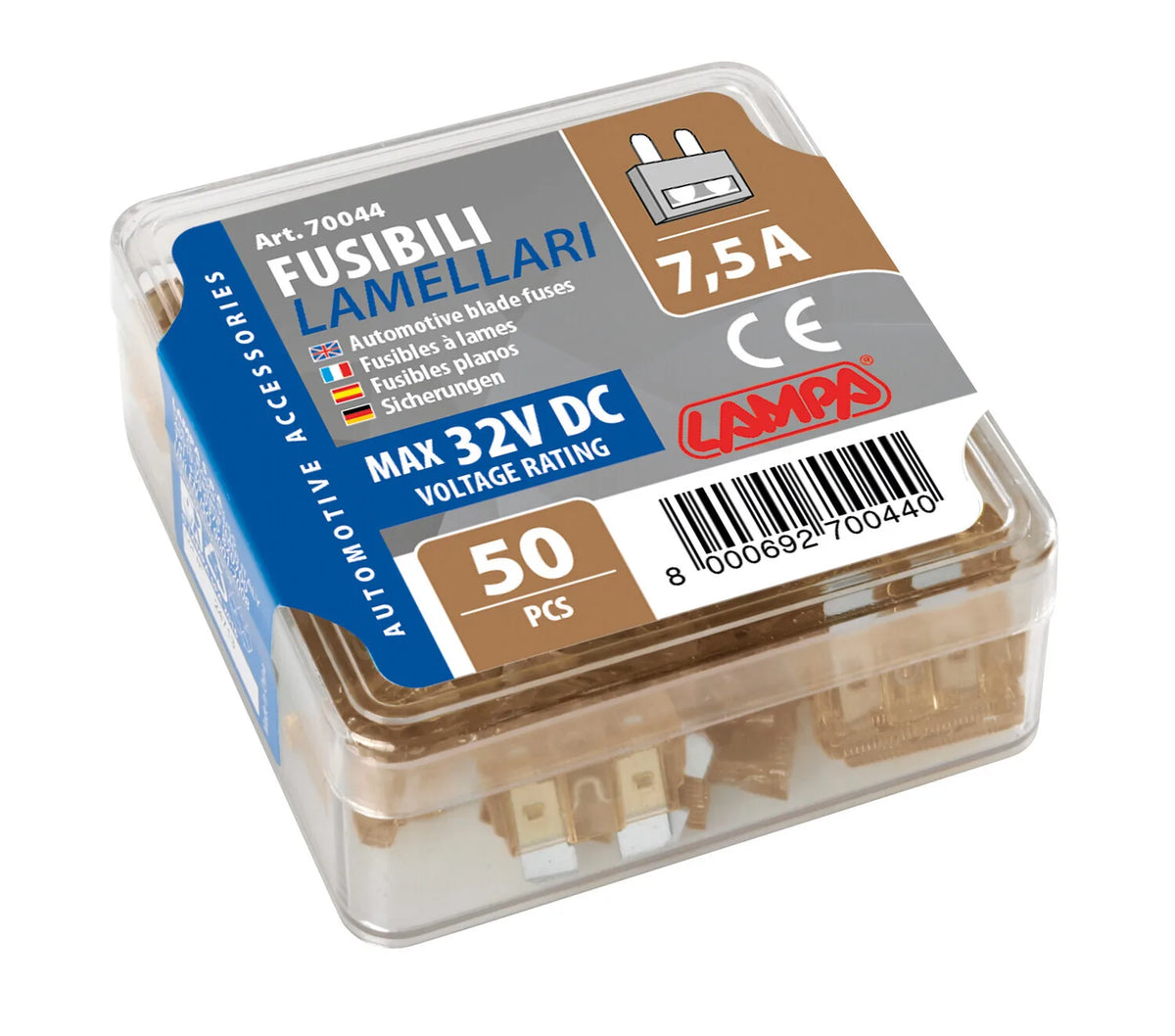 La confezione di Confezione 50 fusibili lamellari, 12/32V, vista 2