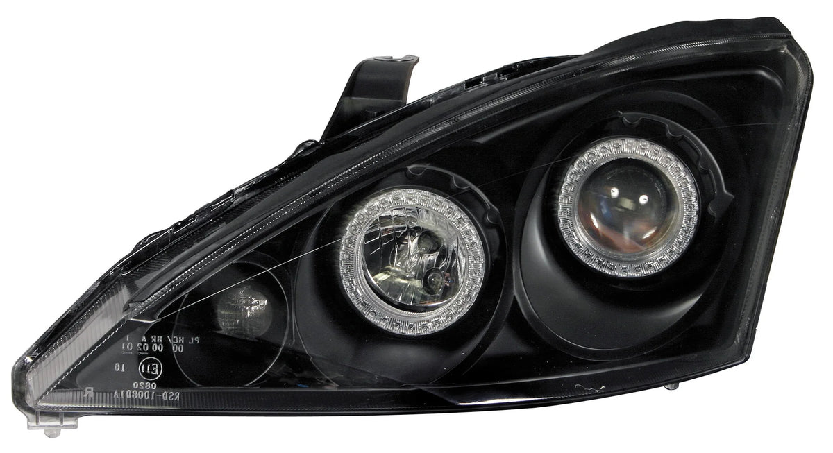 Coppia fanali anteriori Angel-Eyes - compatibile per Ford su fondo bianco