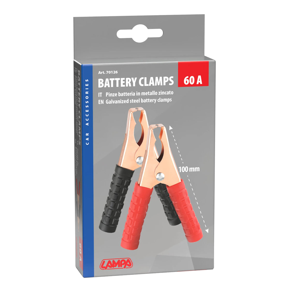 La confezione di Coppia pinze batteria - 10 cm
