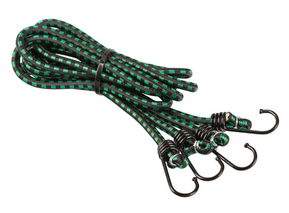 Corde elastiche slim - Ø 8 mm - 2x150 cm — ganci in acciaio temperato plastificato, con sigillo antigraffio e anti-rottura