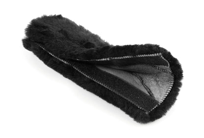 Cuscino avvolgicintura in vera pelliccia di montone — 26x9 cm, spessore 2 cm